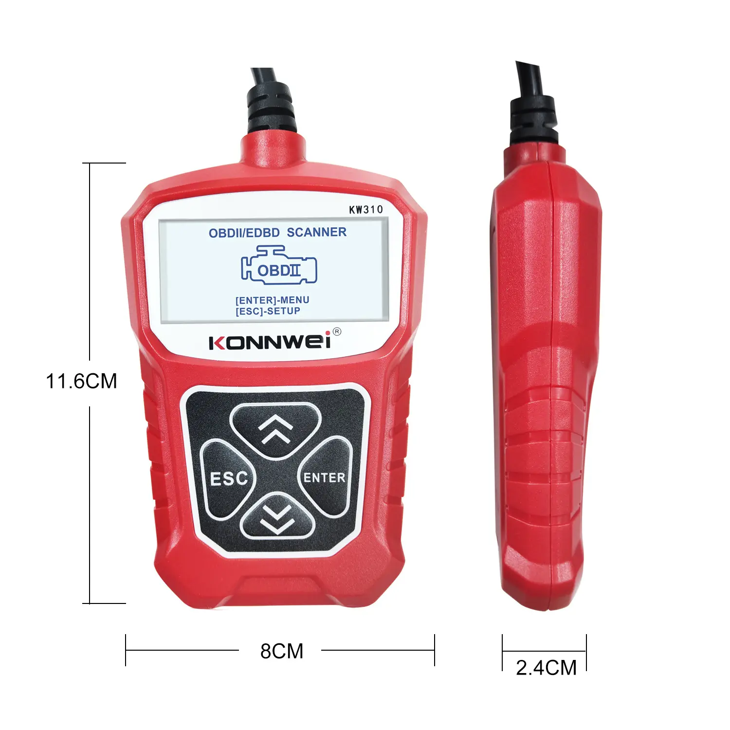 KW310 Car Diagnostic Scanner Barcode Reader
