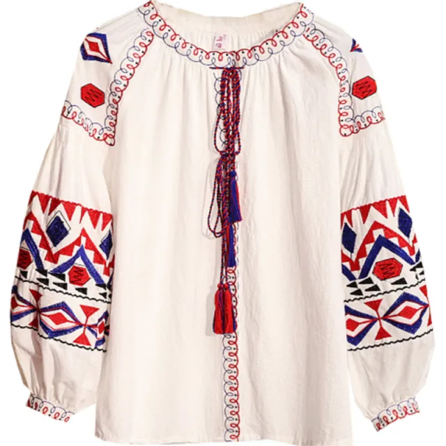 Vintage Heavy Industry Embroidery Top Women Spring Dress White - Shop at LoveMi