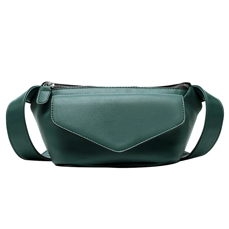 Shoulder bag wild fashion chest bag girl waist bag - Green