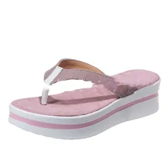 Women's Shoes Summer Flip Flops Women's Platform Sandals - Pink - View 1