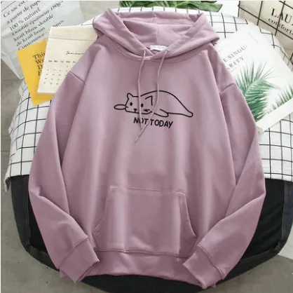 Spring And Autumn Thin Women's Hooded Sweater New Loose Dark Purple - Shop at LoveMi