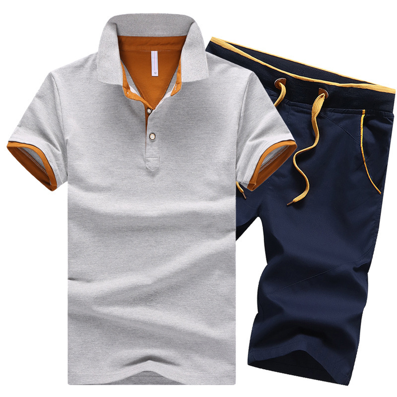 Men's Lapel Cotton Polo Shorts Plus Size Cotton Casual Sports Suit C 2Xl - Shop at LoveMi
