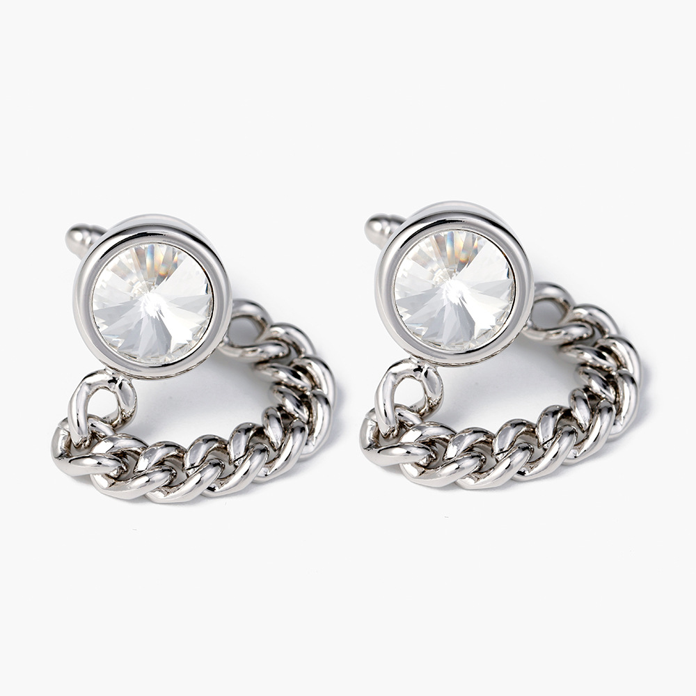 Men's Cufflinks Chain Link Shirt Sleeve Studs — foto 5