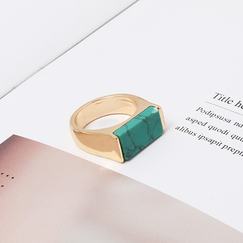 Rectangular fashion simple ring