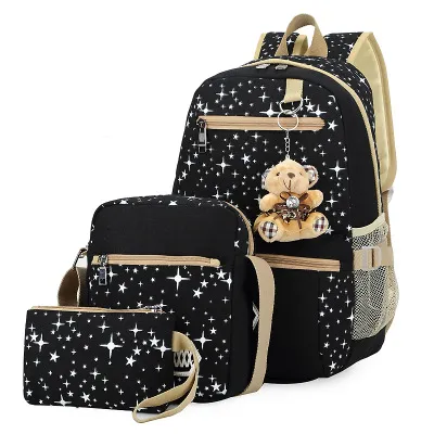 School Bags For Girls Women Backpack School Bags Star Black - Shop at LoveMi