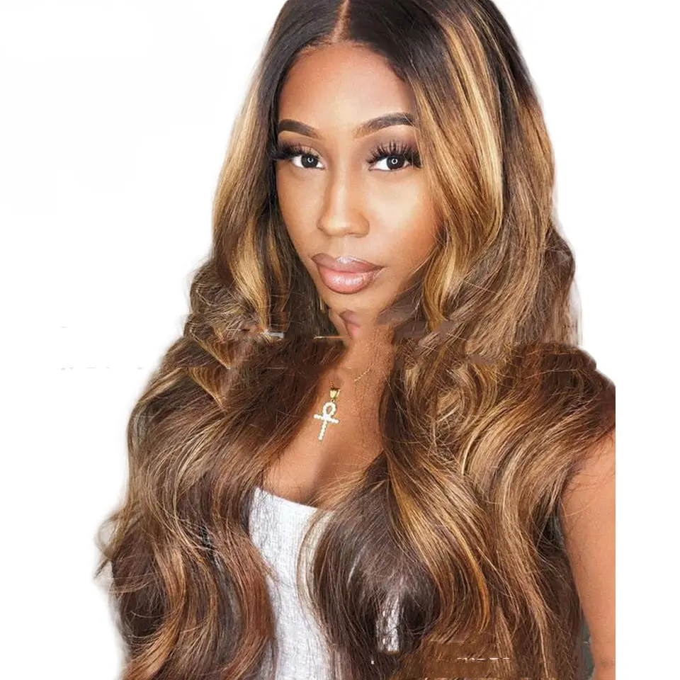 European And American Centered Big Wavy Long