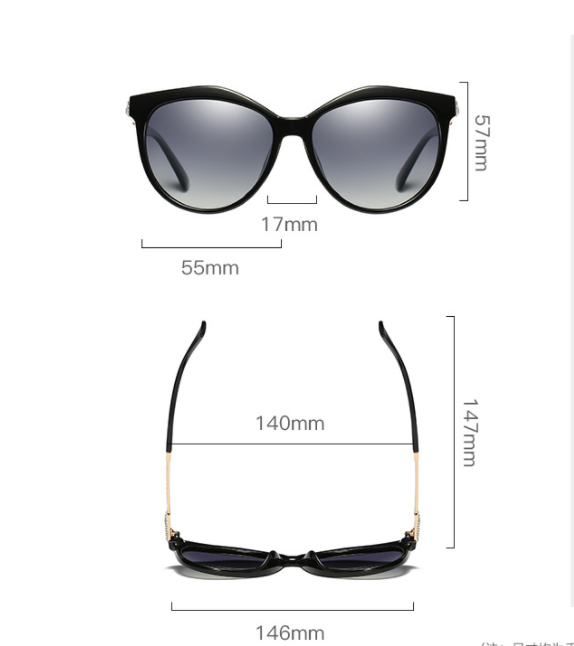 Title 1, Polarized Color Film Lens Diamond Set Women