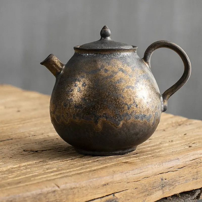 Japanese Style Stoneware Water Drop Teapot Single