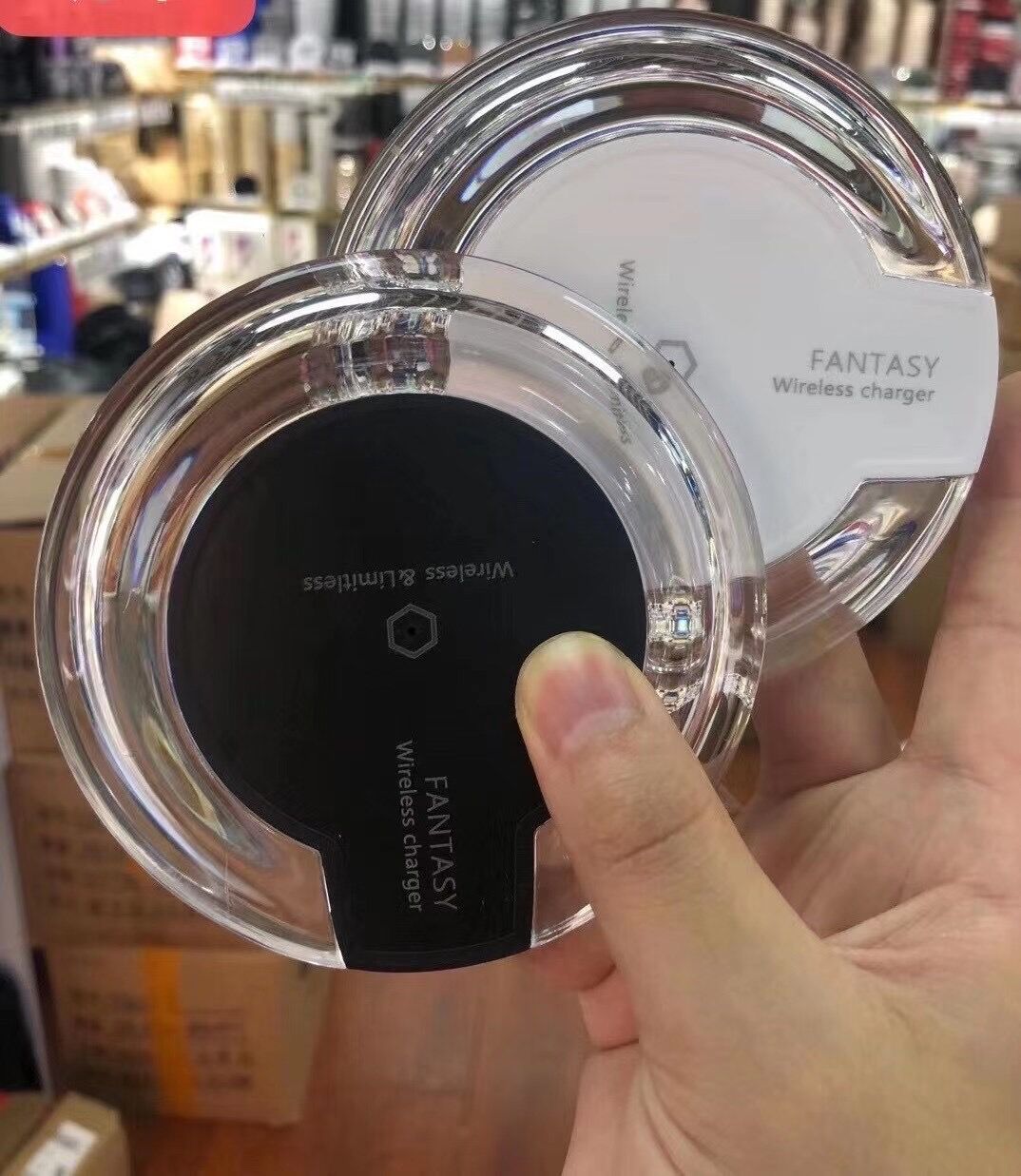 Compatible with Apple , K9 K10 Crystal Wireless Charging QI Standard Transparent Crystal Base Disc Cross-border Applicable For Apple, Xiaomi, Huawei