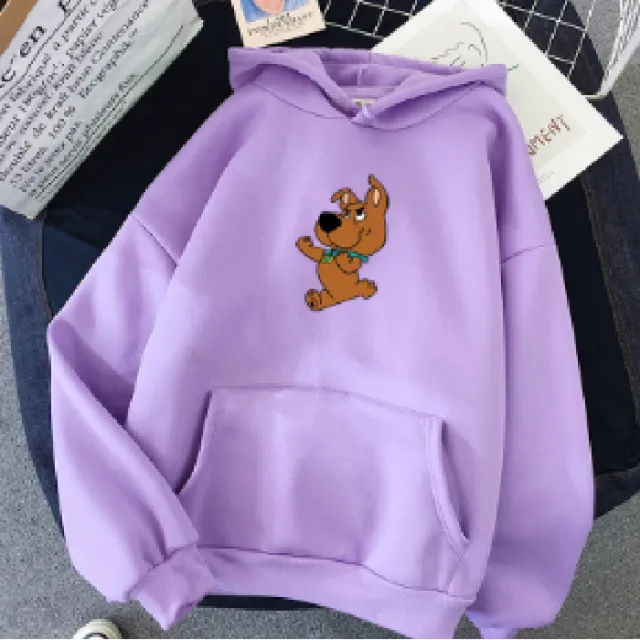 Women's New Style Korean Foreign Trade Plus Velvet Hooded Sweater Purple - Shop at LoveMi