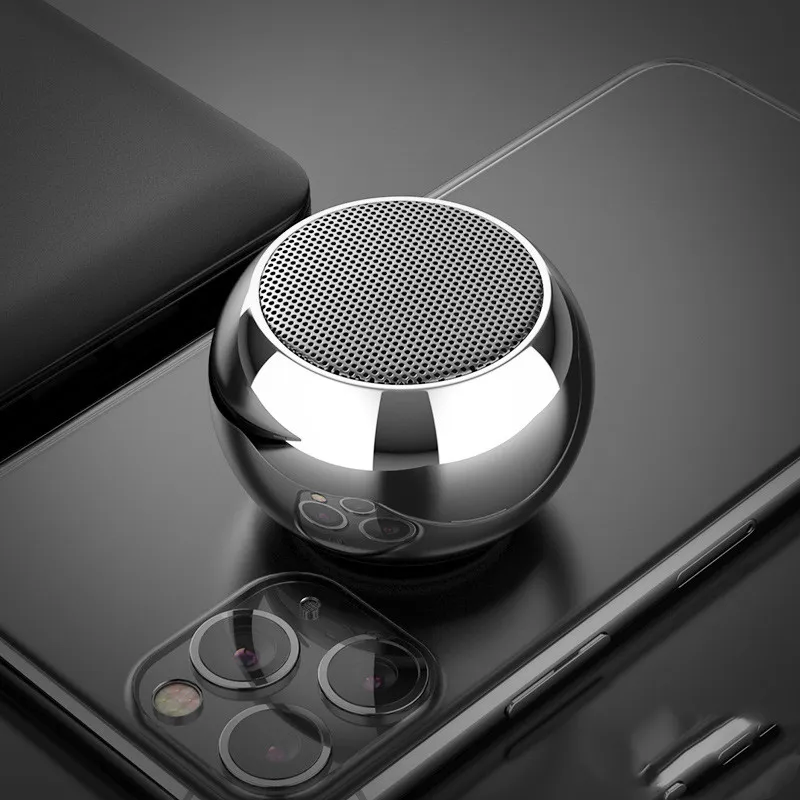 M3 Colorful Wireless Speakers 3D Mini Electroplating Round Steel Cannon Blue tooth Speaker Radio Support U Disk Subwoofer – image 2