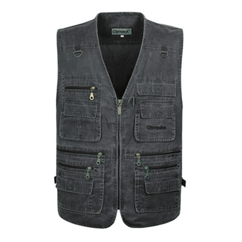 Middle-aged And Elderly Men's Denim Vest