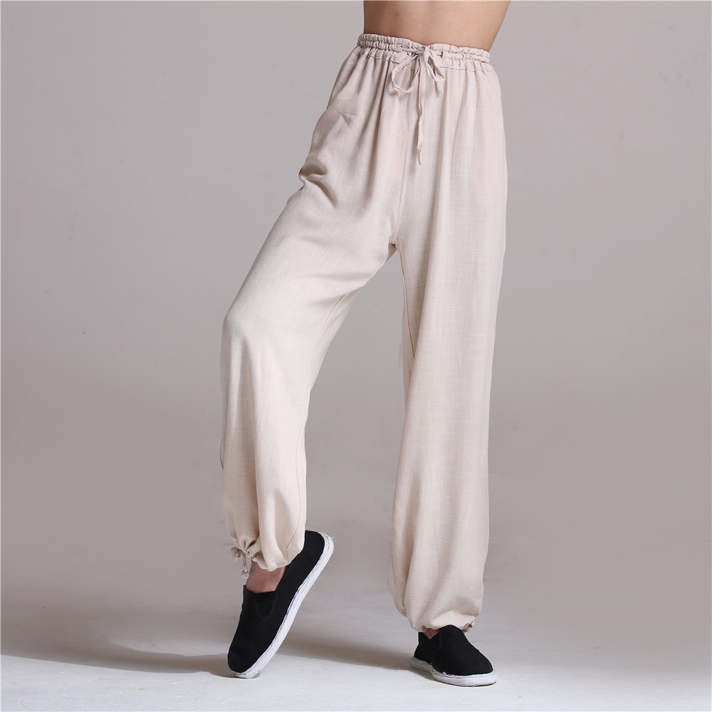 Title 4, Casual Trousers Linen Wide-leg Pants Bloomers