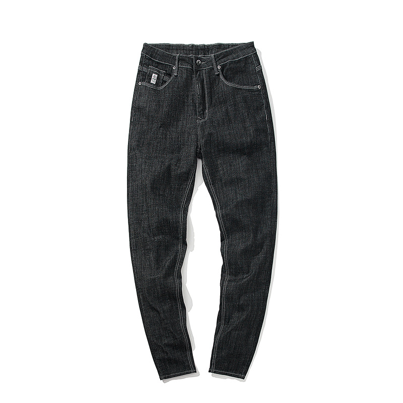 Title 4, Retro Simple Slim-fit Jeans met Lange Pijpen, v...