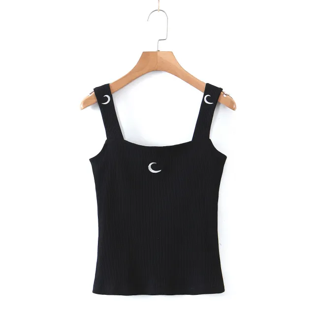 Threaded Knit Suspender With Top In Multicolor Black - Shop at LoveMi