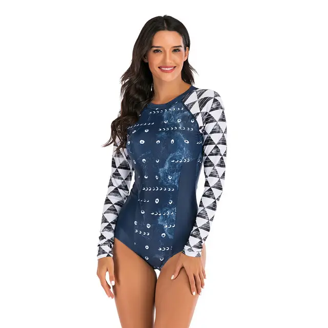 Bikini Push-Up Rashguard Manche Longue BLEU OCEAN