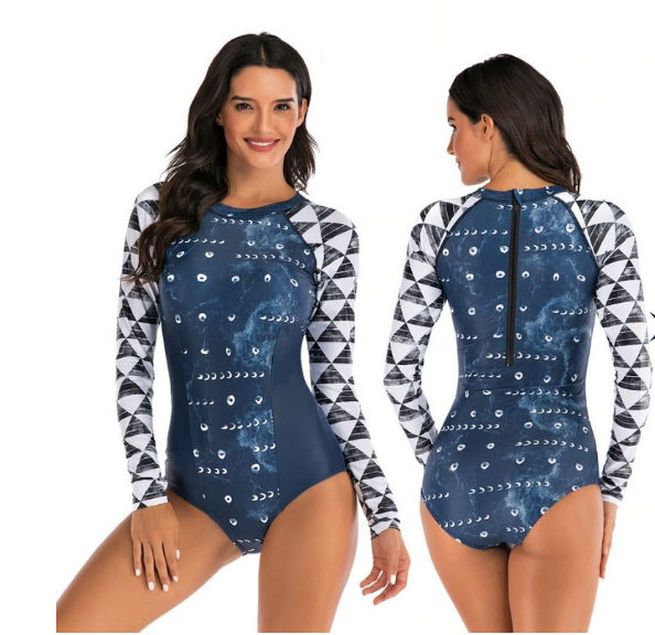Bikini Push-Up Rashguard Manche Longue BLEU OCEAN