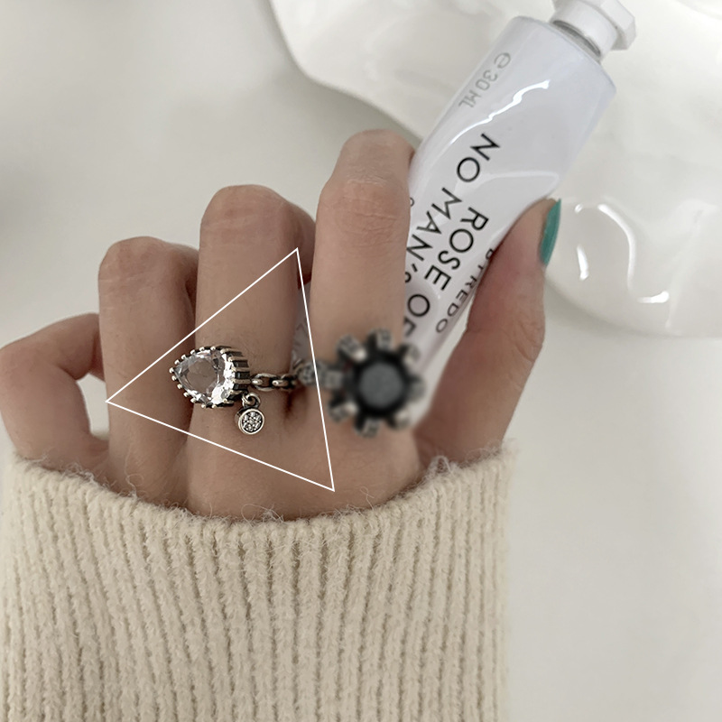 Vintage Fashion Flower Drop Ring