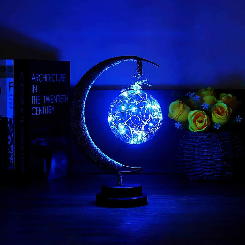 Led Moon Light Wrought Iron Ornament Light Star Shape Copper Wire Light Decorative Light USB Battery - Image 16