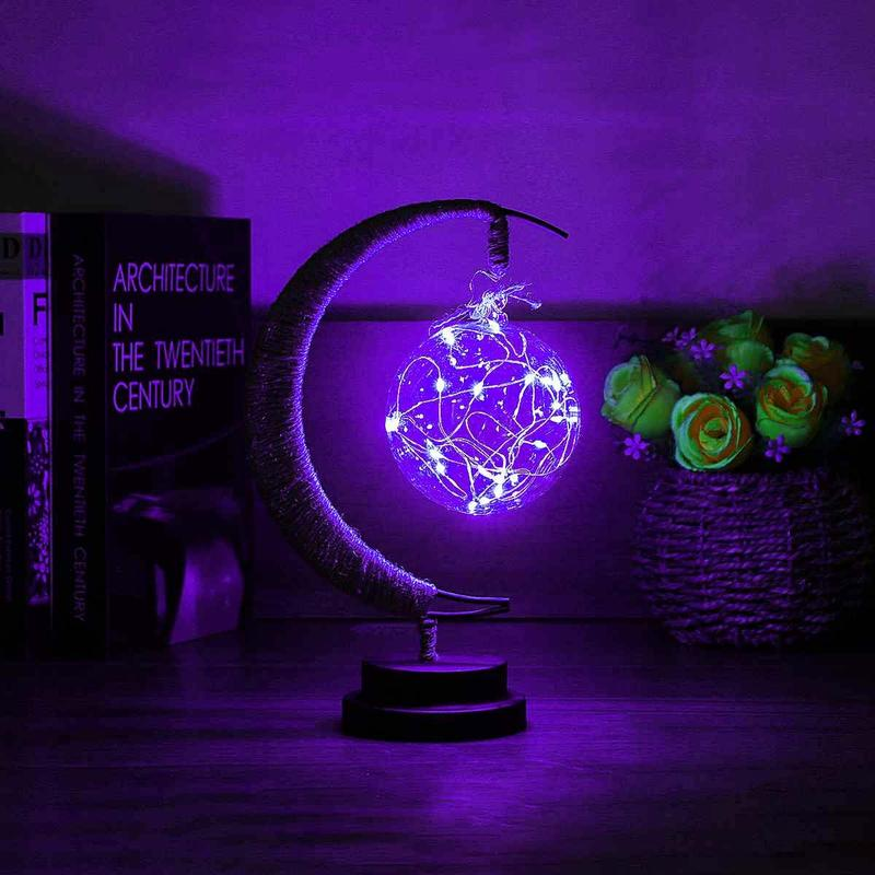 Led Moon Light Wrought Iron Ornament Light Star Shape Copper Wire Light Decorative Light USB Battery - Image 10