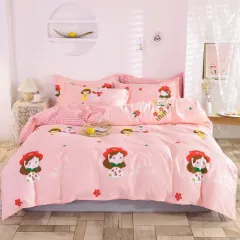 Student Dormitory Three-Piece Duvet Cover, Bed Linen And Bedding - Little Girl - View 1