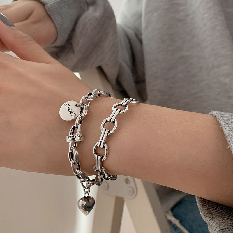 Fashion Letters Stacking Wearing Retro Bracelet