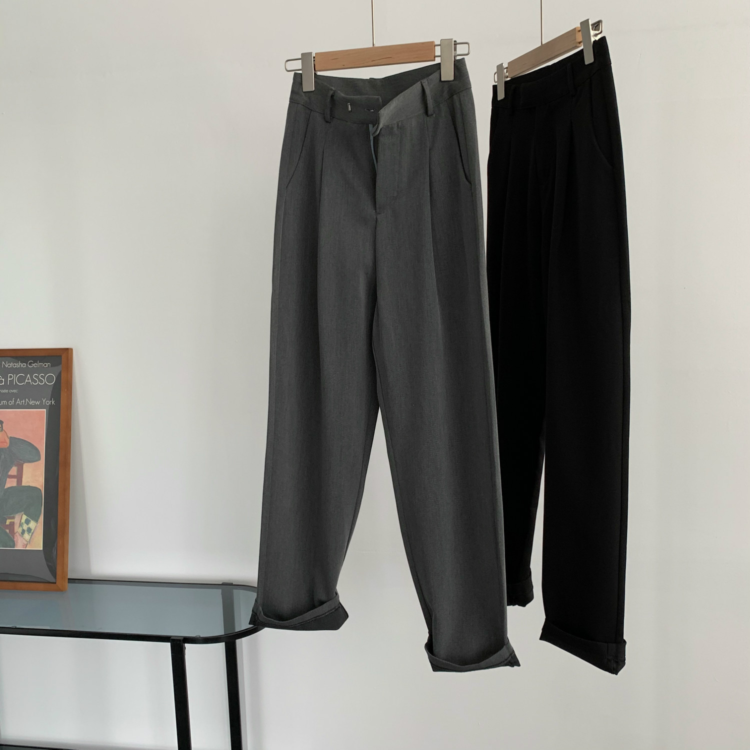 All-match High-waist Straight-leg Casual Pants Women Autumn