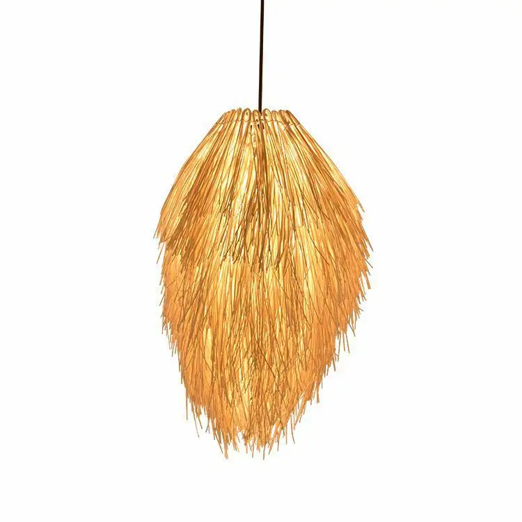 Idyllic Hotel Rattan Chandelier Creative Pine Cone