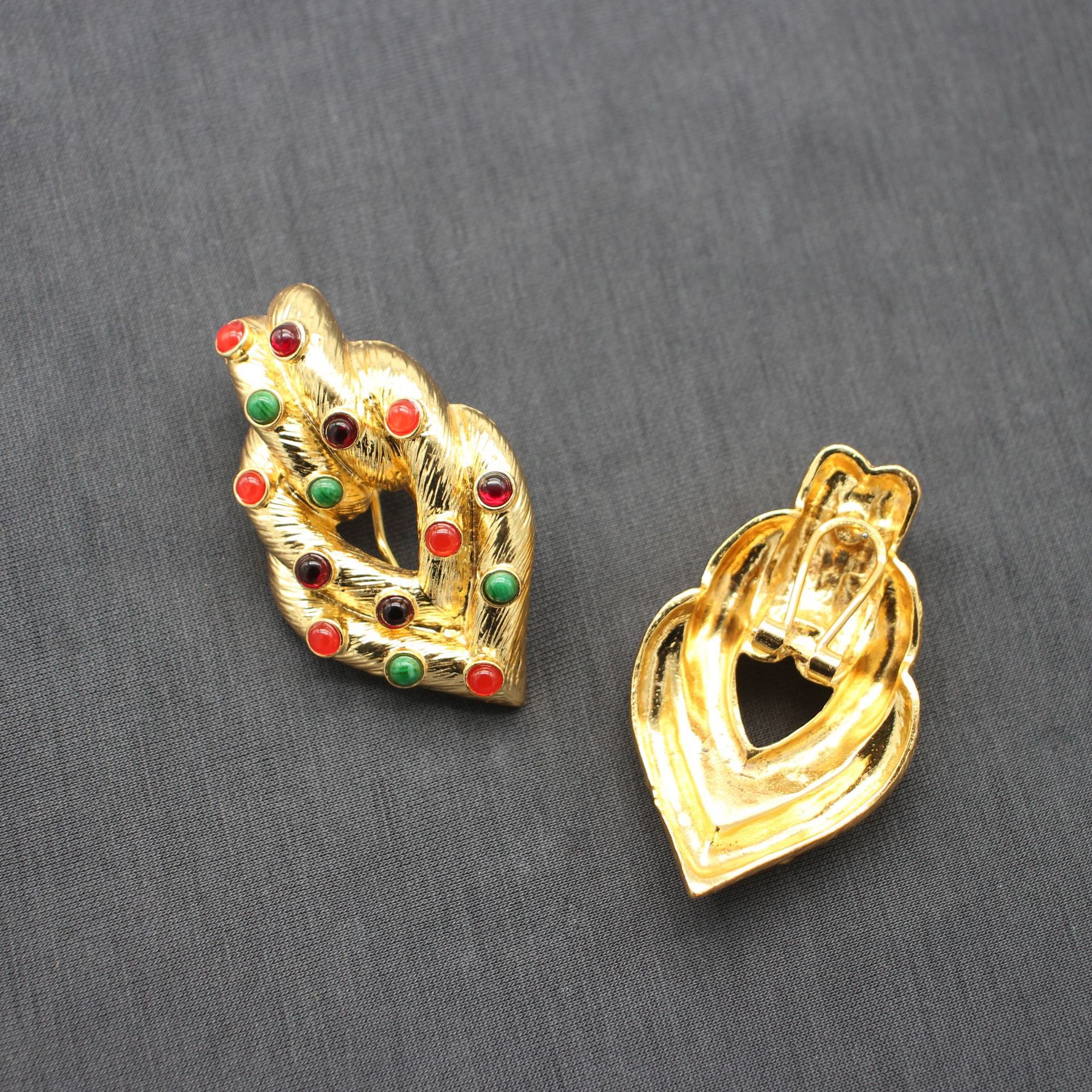 Golden Love Color Gemstone Earrings