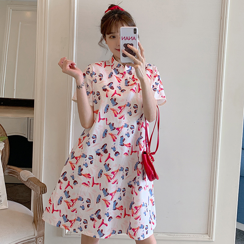 Girls Cheongsam Daily Large Size Elegant, Thin And High-color Skirt,