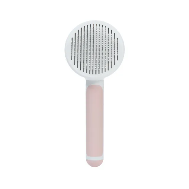 New Round Handle Pet Comb Sticky Bead Massage Pink - Shop at LoveMi