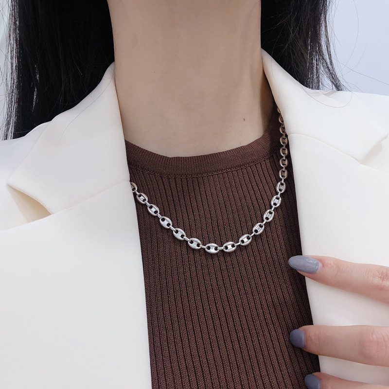 Fashion Creative Simple Pig Nose Necklace