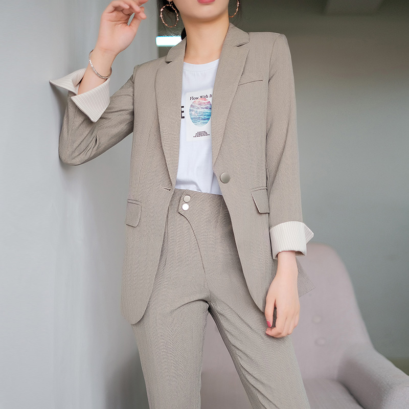 Work Clothes Professional Temperament Goddess Fan Korean Style Suit Suit Interview Formal Dress