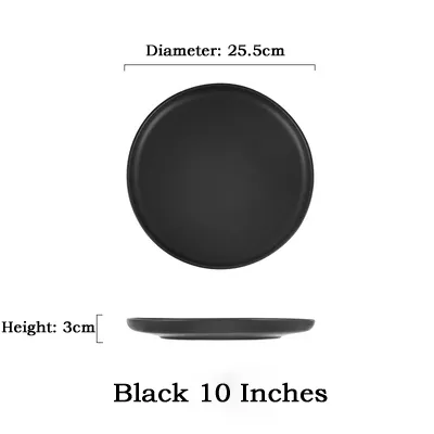Home Creative Simple Matte Light Disc Flat Pizza Pan Black - Shop at LoveMi