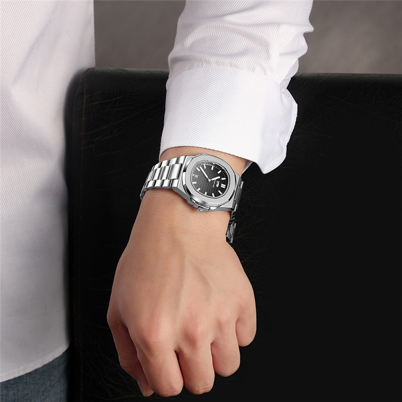 Double Calendar Luminous Net Red Quartz Men's Watch Simple Waterproof Steel Belt Parrot