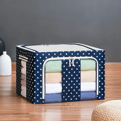 Polka Dot Oxford Cloth Storage Box Fabric Bag