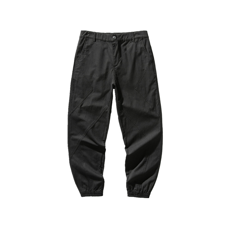 Title 7, Pantaloni Casual Slim da Uomo con Cuciture Aper...