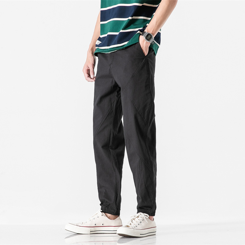 Title 3, Heren Casual Slim Fit Broek met Open Lijn, Eenv...