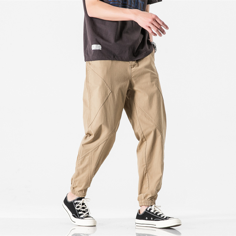 Title 5, Heren Casual Slim Fit Broek met Open Lijn, Eenv...