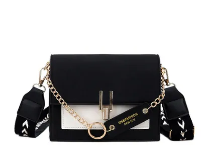 The New Korean Style All match One shoulder Messenger Fashion Frosted Small Square Bag Black - Shop at LoveMi