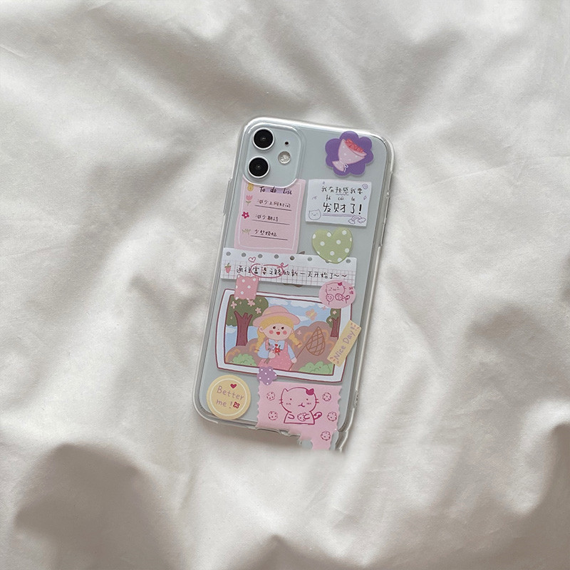 Funda celular compatible apple diseño lindo estilo mujer rica