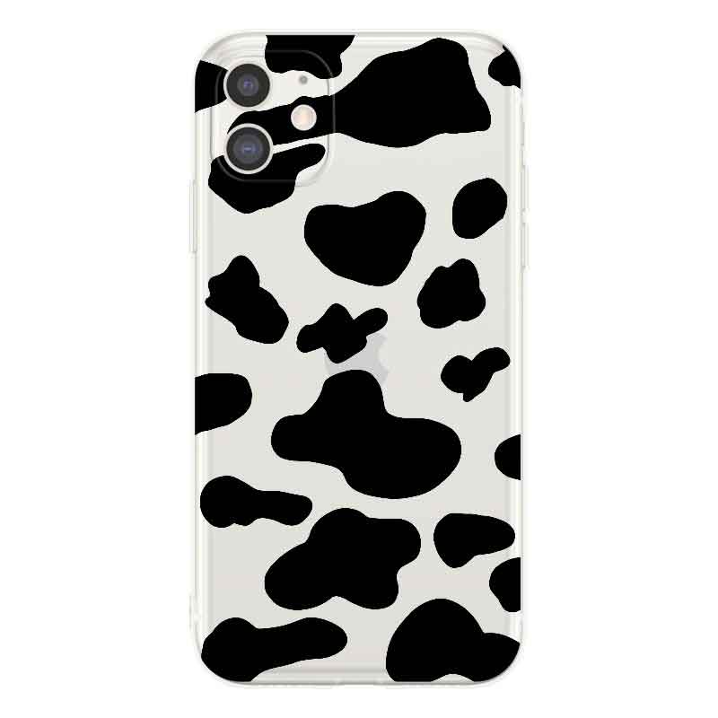 Funda celular transparente vaca protección suave