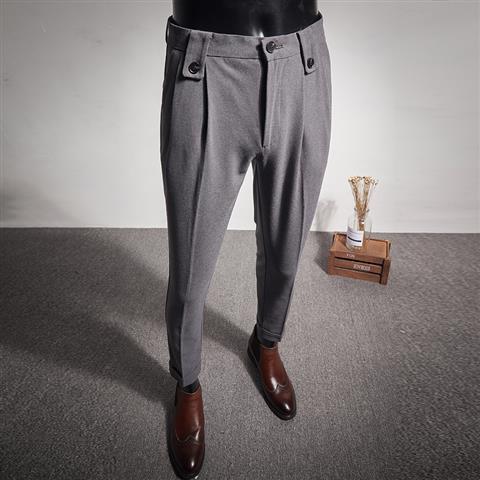 Title 5, Mens Modern Pleated Business Suit Trousers, St...