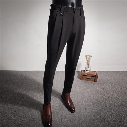 Title 3, Mens Modern Pleated Business Suit Trousers, St...