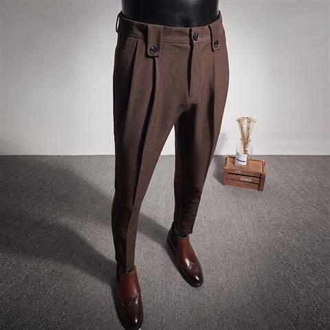 Title 2, Mens Modern Pleated Business Suit Trousers, St...