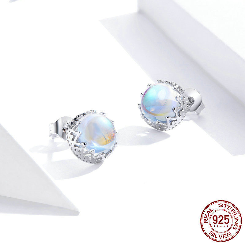 Simple Fashion Moonstone Earrings