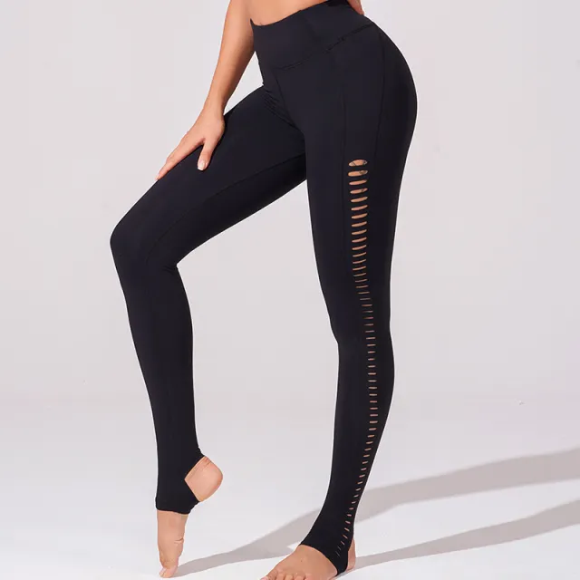 Fashion Ladies High Waist Step on Yoga Pants Black - Shop at LoveMi
