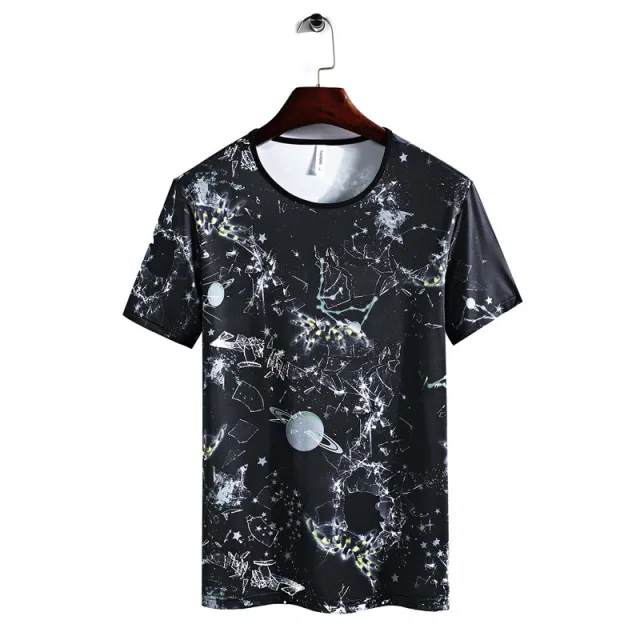Camouflage Short sleeved T shirt Plus Size Loose And Comfortable Men's Clothing Glass L - Shop at LoveMi