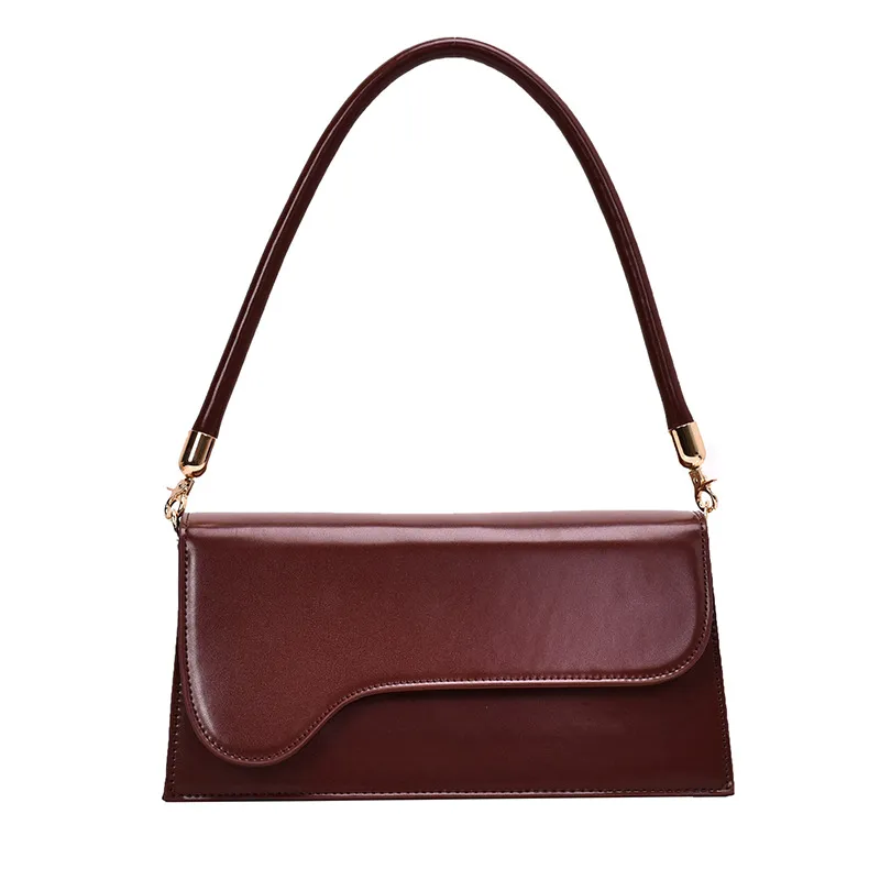 All-match Popular Shoulder Bag Fashion Portable Small Bag Underarm Bag - Red