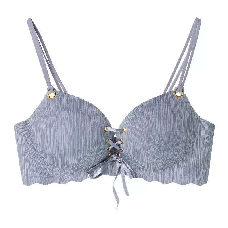 Title 3, Lace-up Underwear Gathered Bra Small Bra Thick ...